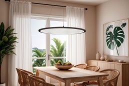LED PENDANT LAMP-ROUND 600mm-BLACK